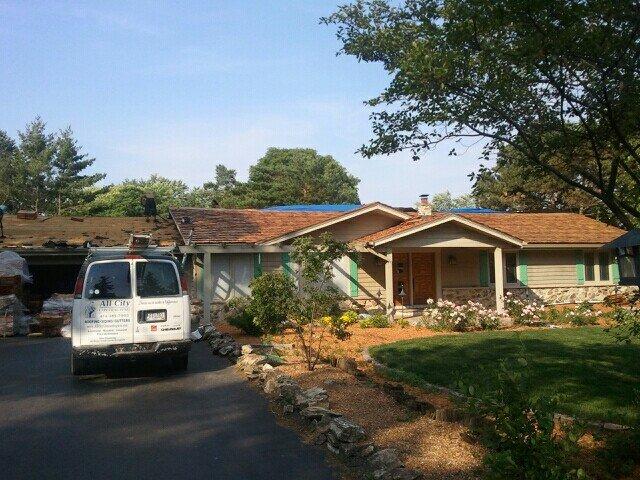 Completed roof replacement by All City Contracting